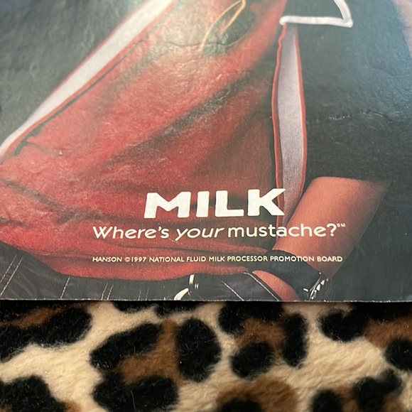 1997 HANSON Vintage Milk Mustache Print Ad Magazine Frame 90s Y2K Pop Music - Picture 5 of 12